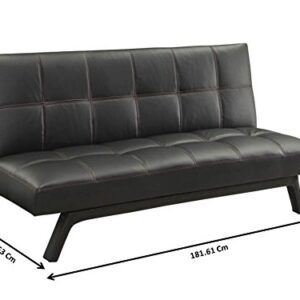 Coaster Furniture Sofa Bed Black Faux Leather Polyurethane 500765