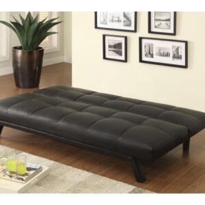 Coaster Furniture Sofa Bed Black Faux Leather Polyurethane 500765