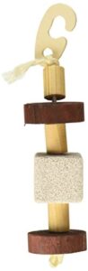 (pack of 3) natural pumice and wood hanging toys