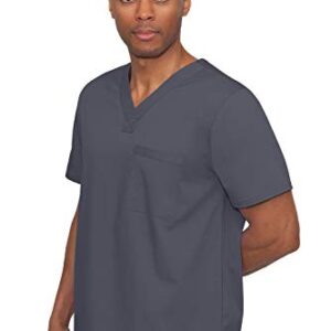 Healing Hands Scrubs for Men Top Blue Label One Pocket Men's Scrub Top Lightweight Fabric 2223 James Pewter XL