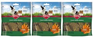 (3 pack) kaytee nibblers carrot small animal treats, 5 ounces per pack