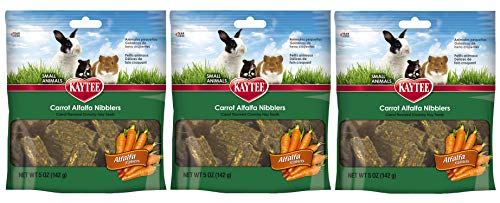 (3 Pack) Kaytee Nibblers Carrot Small Animal Treats, 5 Ounces Per Pack