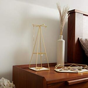 Umbra Prisma Jewelry Stand and Necklace Holder, Matte Brass