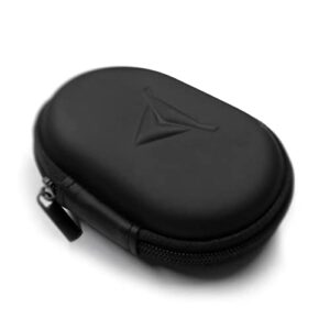 decibullz - zipper headphones carrying case, perfect for earphones and earplugs (black)