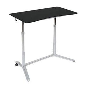 calico designs 51230 sierra height adjustable desk, silver/black 37.5 inch