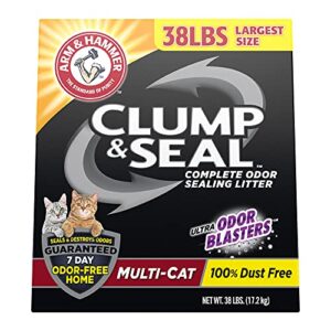 arm & hammer clump & seal litter, multi-cat litter 38 lb.