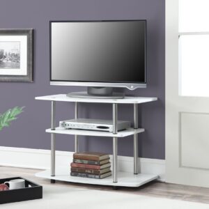 Convenience Concepts Designs2Go 3-Tier TV Stand, White