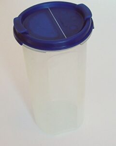 tupperware vintage modular mate store-n-shake container with blue lid 22 ounces