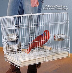 large collapsable bird, parrot, dog and cat travel vet carrier cage, 24"x16.5"x20"