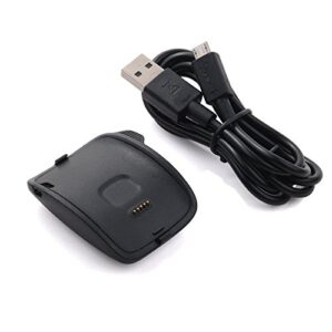 kissmart for gear s charger, charging cradle dock for samsung gear s sm-r750 smart watch (black)