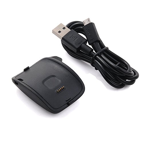 Kissmart for Gear S Charger, Charging Cradle Dock for Samsung Gear S SM-R750 Smart Watch (Black)