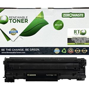 Renewable Toner Compatible MICR Toner Cartridge Replacement for Canon 125 3484B001AA CRG-125 ImageClass LBP-6000 LBP-6020 LBP-6030 MF3010 LBP-6040