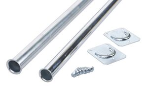 closet pro cd-0024-18/30zc heavy duty adjustable rod, silver,18 by 30-inch, zinc plated