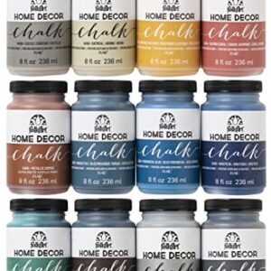 FolkArt Home Decor Ultra Matte Chalk Finish Acrylic Craft Paint Set Formulated for No-Prep Application, Designed for Beginners and Artists