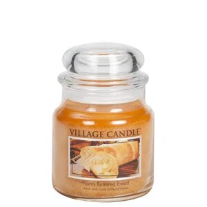 village candle warm buttered bread medium apothecary jar, scented candle