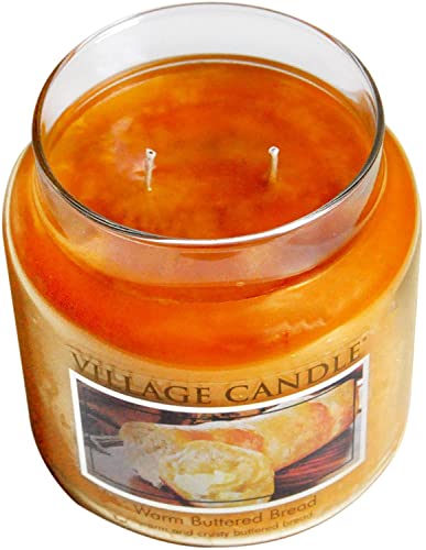 Village Candle Warm Buttered Bread Medium Apothecary Jar, Scented Candle