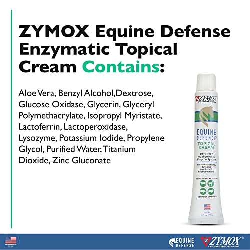 Pet King Brands ZYMOX Equine Defense Horse Skin & Hoof Treatment Cream, 2.5 oz