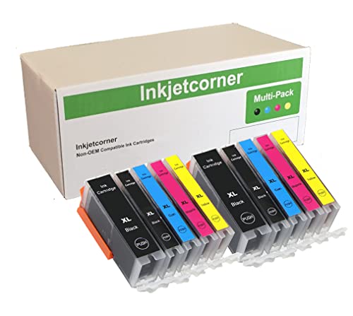 Inkjetcorner Compatible Ink Cartridges Replacement for use with iX6820 MX920 MG5620 MG6620 MG6600 iP7220 (2 Big Black 2 Small Black 2 Cyan 2 Magenta 2 Yellow, 10-Pack)