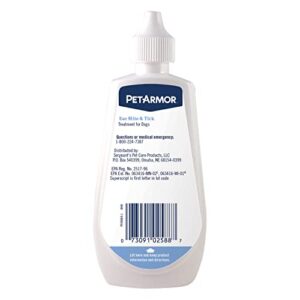 PetArmor Ear Mite and Tick Treatment for Dogs, 3 oz