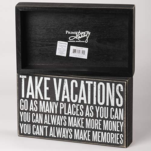 Primitives by Kathy - 27340 Classic Box Sign, 10 x 6-Inches, Take Vacations