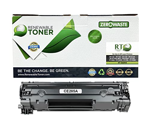 Renewable Toner Compatible Universal MICR Toner Cartridge Replacement for HP CE285A 85A Laser Printers M1132 M1138 M1139 M1212 M1217 MFP M1219 P1102 P1106 P1109