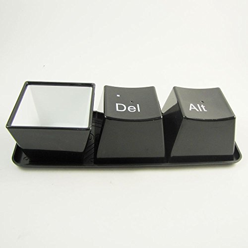 New 3 pcs Keyboard Coffee Tea Water Cup Ctrl Del Alt Key Mug with Tray Set