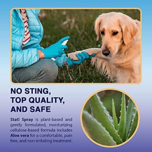 Stat! Spray Pet Wound & Skin Care | First-Aid Treatment for Dogs, Cats, Horses | Natural Plant Based Ingredients | Speeds Healing of Cuts, Burns, Hot Spots, Skin Allergies | Soothing Anti-Itch Formula