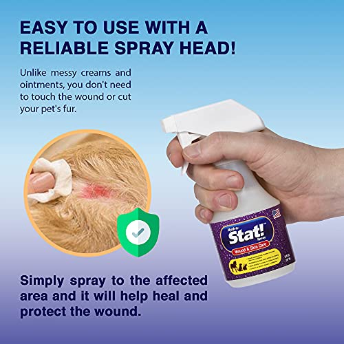 Stat! Spray Pet Wound & Skin Care | First-Aid Treatment for Dogs, Cats, Horses | Natural Plant Based Ingredients | Speeds Healing of Cuts, Burns, Hot Spots, Skin Allergies | Soothing Anti-Itch Formula