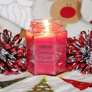 Christmas Hearth Scented Blended Soy Candle | Spice, Wood & Fireplace Aroma | Hand Poured in USA by Just Makes Scents