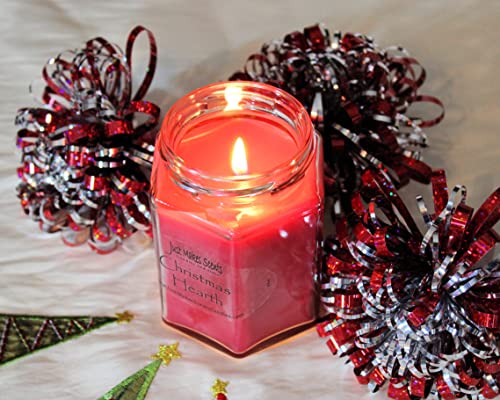 Christmas Hearth Scented Blended Soy Candle | Spice, Wood & Fireplace Aroma | Hand Poured in USA by Just Makes Scents