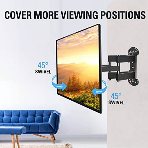 Mounting Dream TV Mount Bracket Full Motion TV Wall Mounts for 26-55 Inch LED LCD Plasma Flat Screen TV, Wall Mount with Swivel Articulating Dual Arms TV Bracket up to VESA 400x400mm 99 LBS MD2379