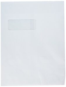 luxpaper 9 x 12 open end window envelopes | peel & press | white linen | 80lb. text | 250 qty