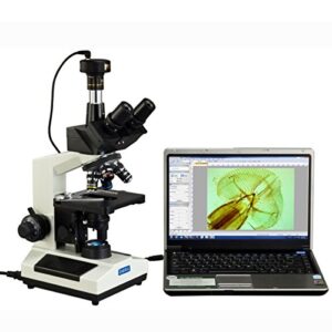 omax 40x-2500x lab trinocular compound led microscope with 9mp digital camera