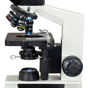 OMAX - Digital 40X-2500X Advanced Oil NA1.25 Darkfield Trinocular Compound LED Microscope + 5.0MP Camera with Measurement, Stitching, Extended Depth Software - M837ZL-A191BD-C50U