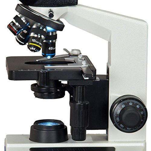 OMAX - M837ZL-C100U 40X-2500X Full Size Lab Digital Trinocular Compound LED Microscope with 10MP USB Camera and 3D Mechanical Stage