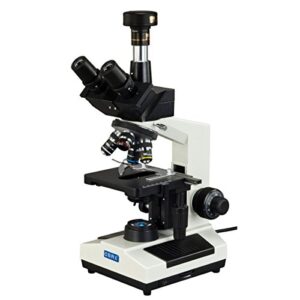 OMAX - M837ZL-C100U 40X-2500X Full Size Lab Digital Trinocular Compound LED Microscope with 10MP USB Camera and 3D Mechanical Stage