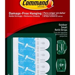 Command Small Refill Adhesive Strips, Damage Free Hanging Wall Adhesive Strips for Small Outdoor Wall Hooks, No Tools Removable Adhesive Strips for Living Spaces, 16 Command Strips