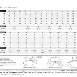 Dr. James Student Lab Coat, Classic Fit, 100% Cotton, White, 39 Inch Length (Large)