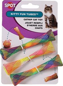 spot ethical pet catnip cat or kitten toy, colorful fun tubes. interactive bouncy cat toy, assorted color
