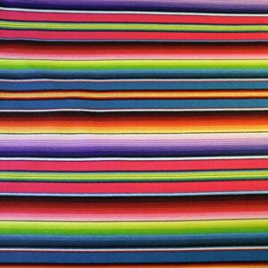 1 Yard Fiesta Stripe by Elizabeth's Studio 100% Cotton Quilt Fabric 263 Blue