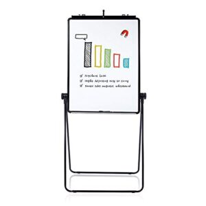 viz-pro eco magnetic u-stand whiteboard/flipchart easel, black