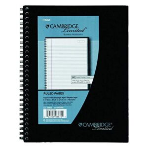 3 Pack of Mead Cambridge Wirebound Business Notebook, Legal Rule, 6 5/8 x 9 1/2 Inches, White, 80 Sheets per Pad (06672)