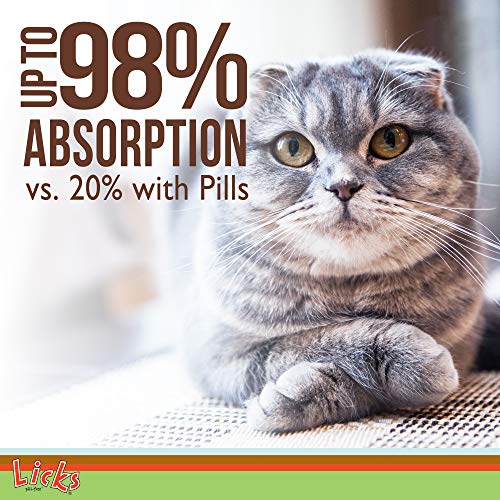 Licks Pill Free Senior Cat - Joint Support & Digestion Supplement for Senior Cats - Immunity Vitamins & Heart Health Supplements for Older Cats - Gel Packets - 10 Use