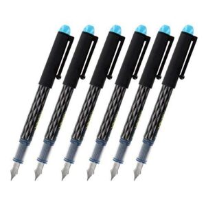 pilot varsity disposable fountain pens, turquoise ink, medium point, pack of 6