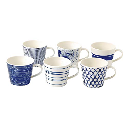 Royal Doulton Pacific Mixed Patterns Mugs Set of 6