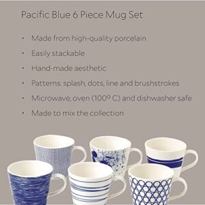 Royal Doulton Pacific Mixed Patterns Mugs Set of 6