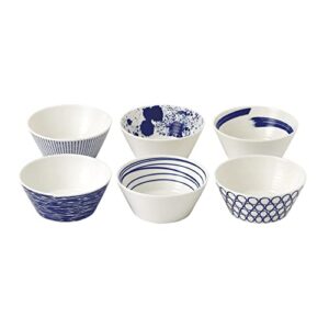 royal doulton pacific tapas bowls, 4.3-inch, blue, set of 6