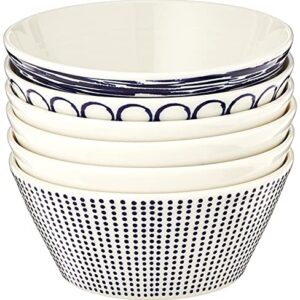 Royal Doulton Pacific Tapas Bowls, 4.3-Inch, Blue, Set of 6