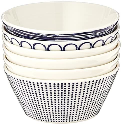 Royal Doulton Pacific Tapas Bowls, 4.3-Inch, Blue, Set of 6