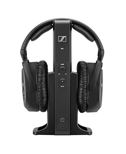 Sennheiser RS 175 RF Wireless Headphone System for TV Listening with Bass Boost and Surround Sound Modes,Black